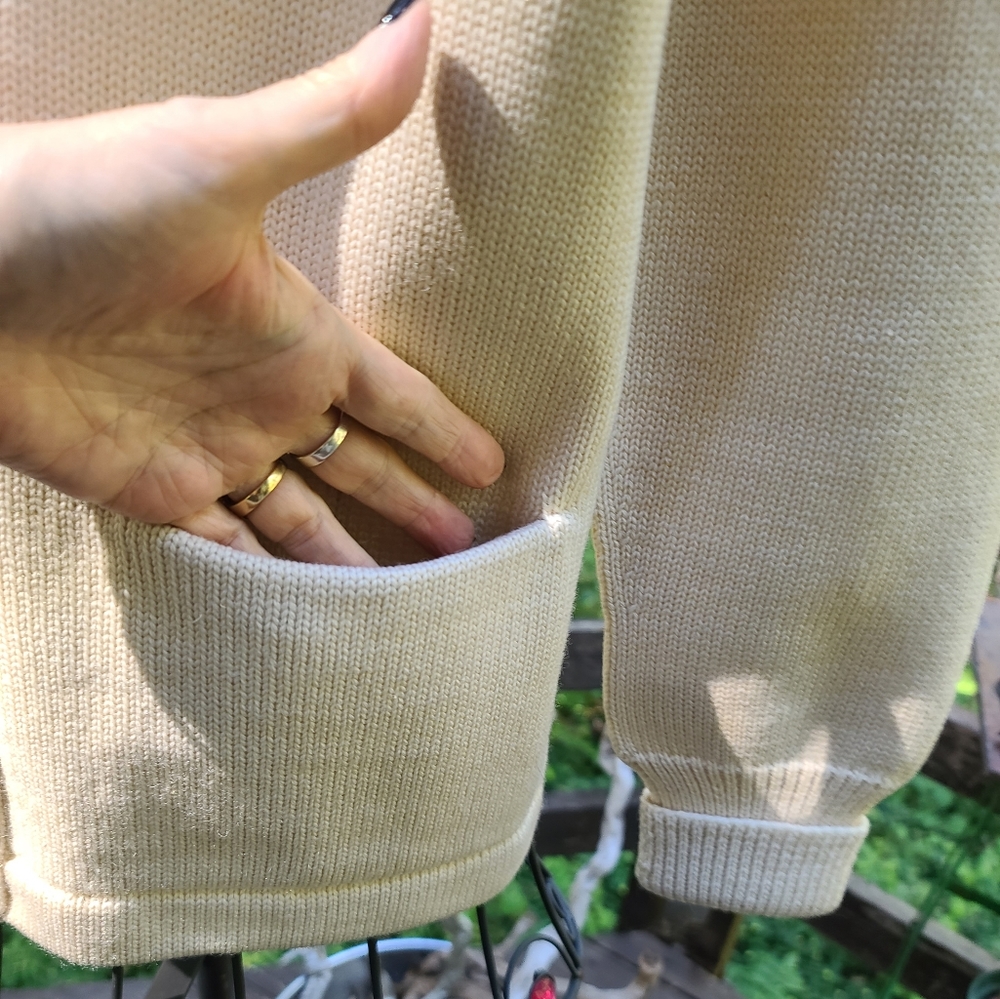 Jack Frost Woolen Wear men's STUNNING vintage beige sweater szL perfect for fall - Picture 4 of 8